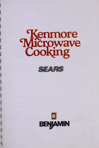 Kenmore microwave cooking