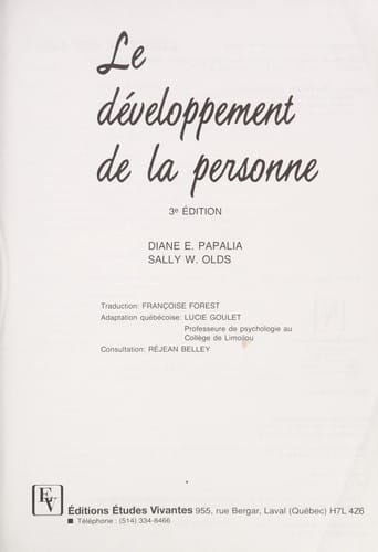 Le développement de la personne