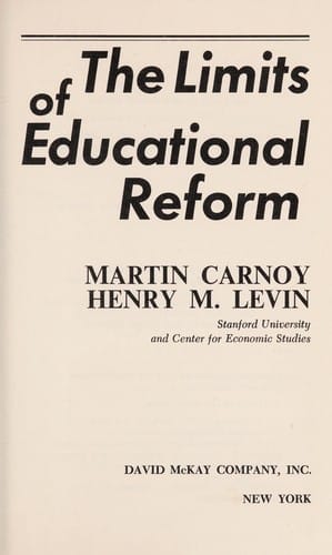 The Limits of educational reform