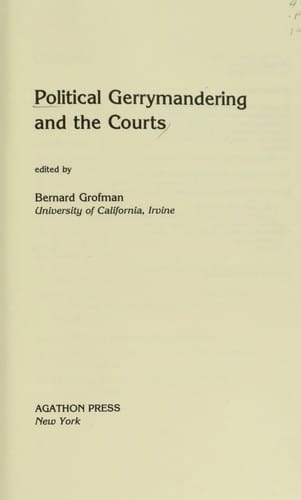 Political gerrymandering and the courts