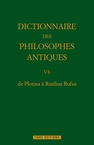 Dictionnaire Des Philosophes Antiques 5b