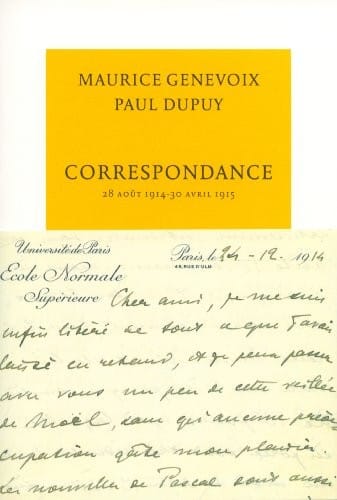Correspondance Aout 1914 Avril 1915