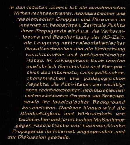Das Netz des Hasses: Rassistische, rechtsextreme und neonazistische Propaganda im Internet (German Edition)