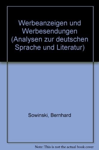 Werbeanzeigen und Werbesendungen