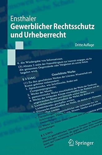 Gewerblicher Rechtsschutz und Urheberrecht (Springer-Lehrbuch) (German Edition)