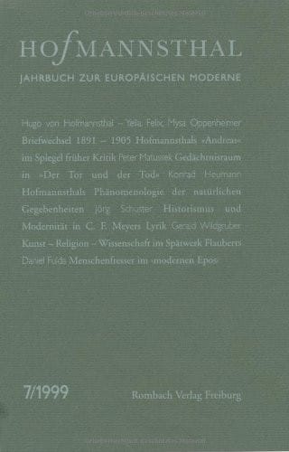 Hofmannsthal Jahrbuch 7/1999. Jahrbuch zur europäischen Moderne