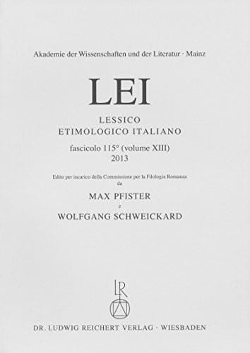 Lessico Etimologico Italiano Lfg. 115 (Italian Edition)