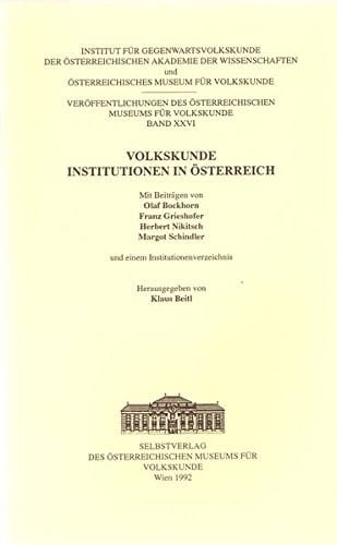 Volkskunde Institutionen in Österreich