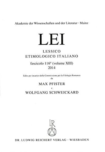 Lessico Etimologico Italiano Lfg. 116 (Italian Edition)