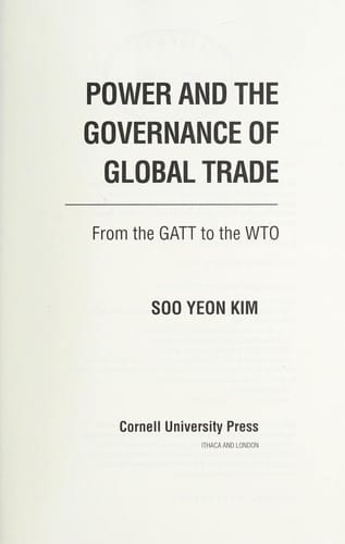 Power and the governance of global trade
