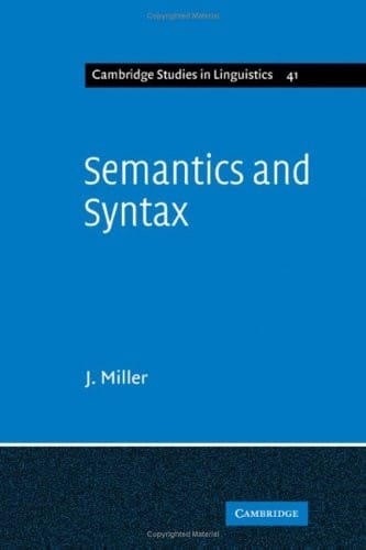 Semantics and syntax