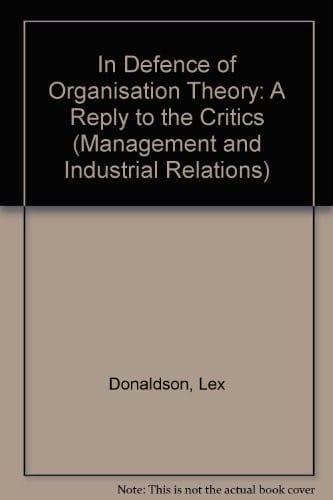 In defence of organization theory