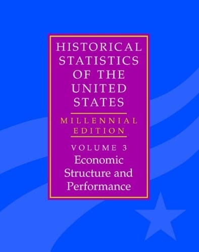 The Historical Statistics of the United States: Volume 3, Economic Structure and Performance: Millennial Edition (Pt.3)