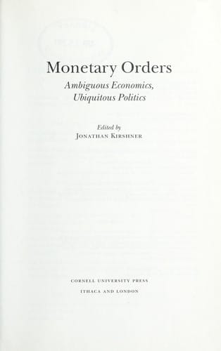 Monetary orders
