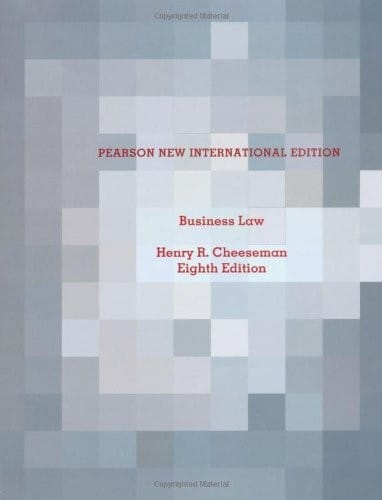 Business Law: Pearson New International Edition