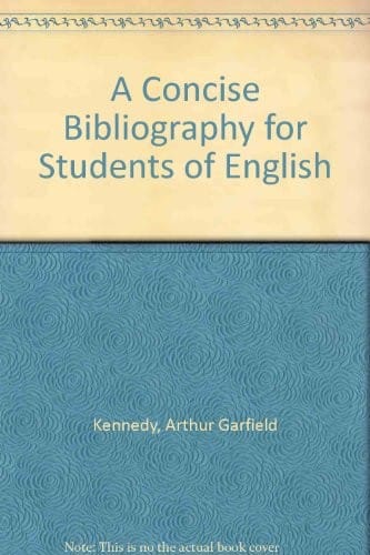 A Concise Bibliography for Students of English,