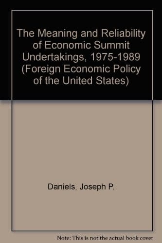 The meaning and reliability of economic summit undertakings, 1975-1989