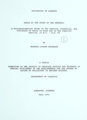 Gauls at the court of the emperor