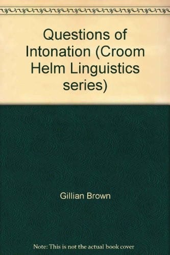 Questions of Intonation