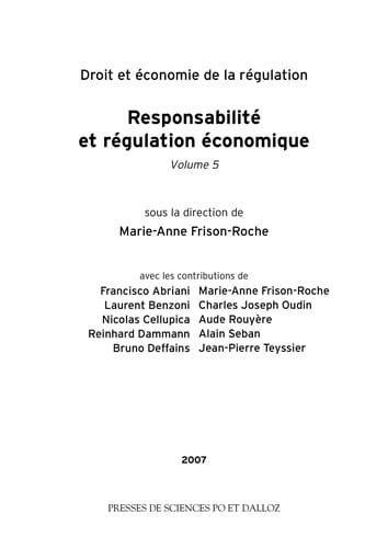 Responsabilité et régulation économique