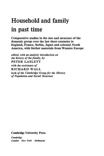 Household and family in past time