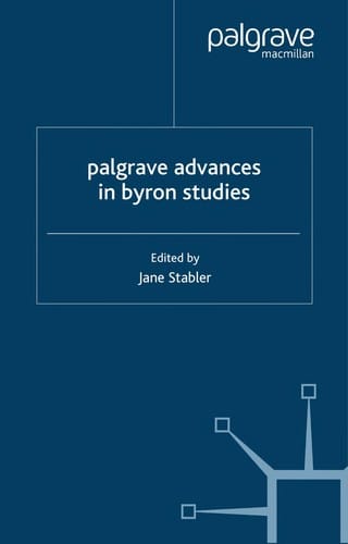 Palgrave advances in Byron studies
