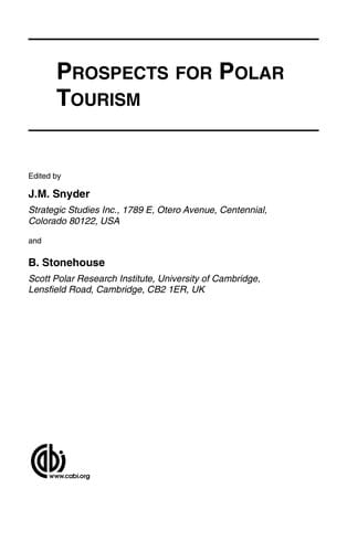 Prospects for polar tourism