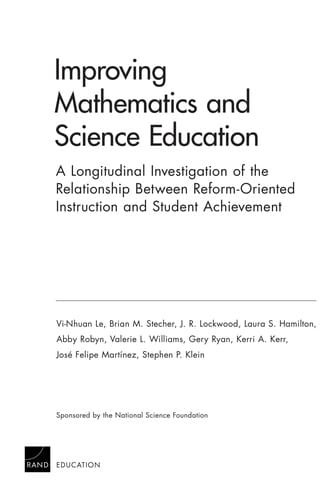Improving mathematics and science education