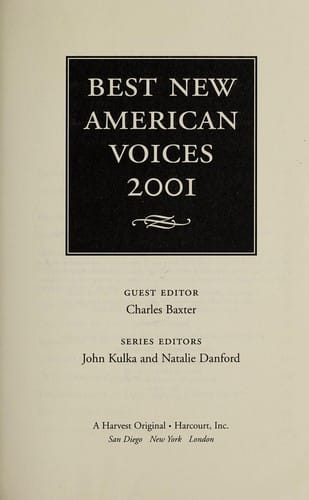 Best new American voices 2001