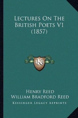 Lectures On The British Poets V1 (1857)