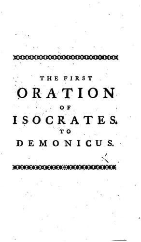The Orations and Epistles of Isocrates
