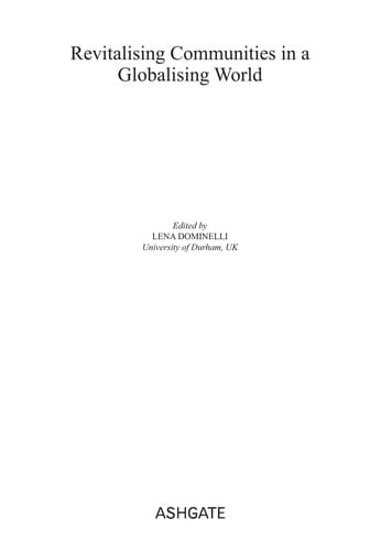 Revitalising communities in a globalising world