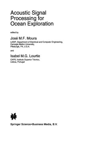 Acoustic Signal Processing for Ocean Exploration