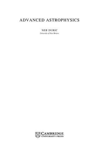 Advanced astrophysics