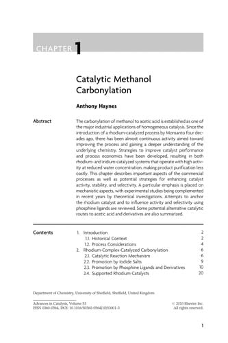 Advances in Catalysis
