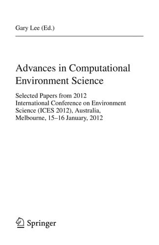 Advances in Computational Environment Science