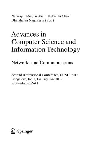 Advances in Computer Science and Information Technology. Networks and Communications