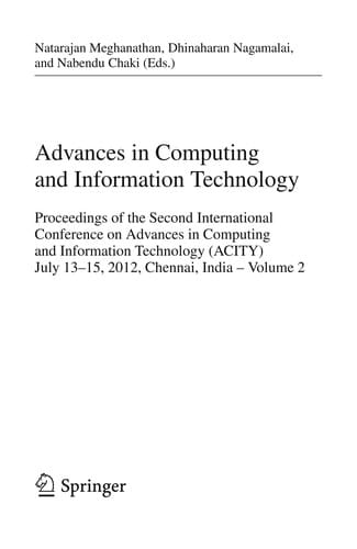 Advances in Computing and Information Technology