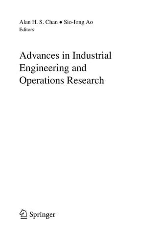 Advances in Industrial Engineering and Operations Research