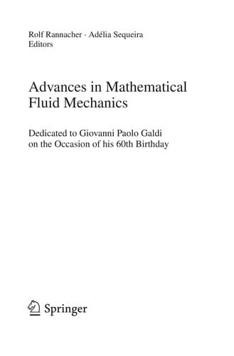 Advances in mathematical fluid mechanics