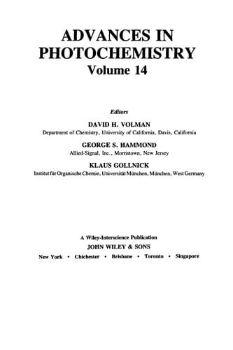 Advances in photochemistry