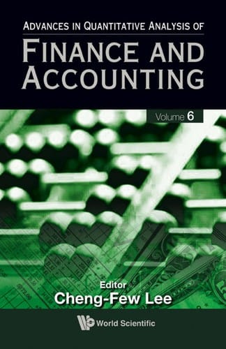 Advances in quantitative analysis of finance and accounting