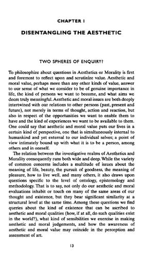 Aesthetics and morality