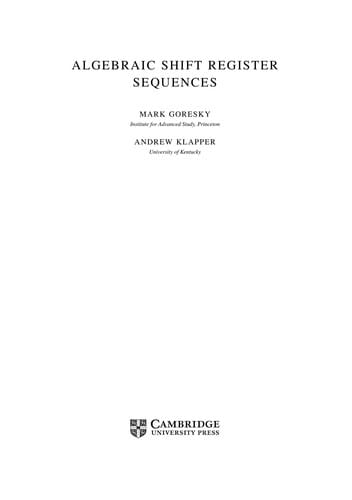 Algebraic shift register sequences