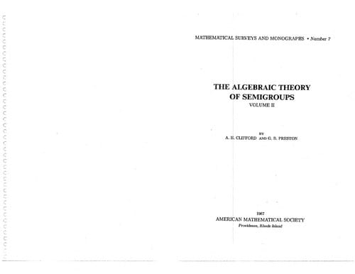 The algebraic theory of semigroups