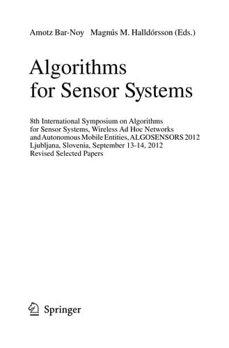 Algorithms for Sensor Systems