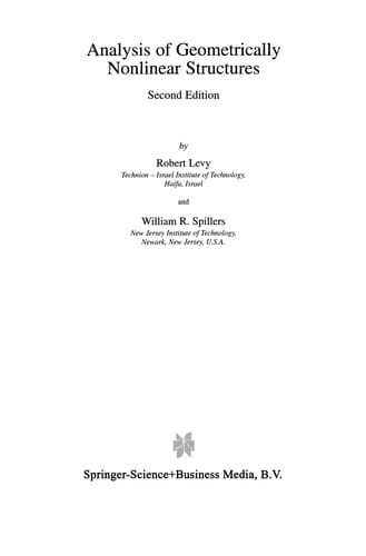 Analysis of Geometrically Nonlinear Structures