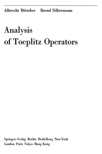Analysis of Toeplitz operators