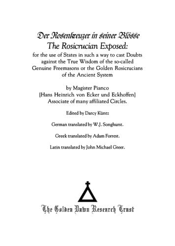The ancient texts of the golden rosicrucians