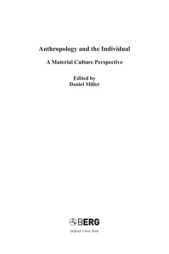 Anthropology and the individual